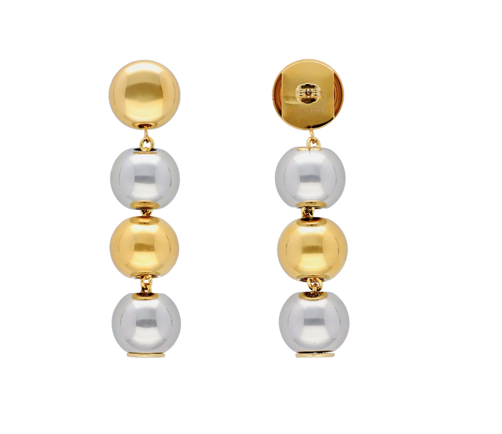 Small Beads Earring in Bicolor