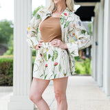 Bennie Shorts in Flora Trail Ivory