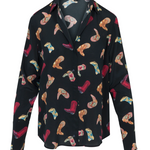 Daria French Cuff Silk Blouse in Boots - Lukka Boutique