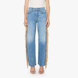 Fringe Half-Pipe Button Sneak Jean in Folk Star