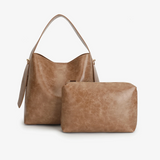 Paloma Shoulder Waxed Mauve Bag - Lukka Boutique