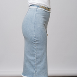 Arcadia Denim Skirt in Light Blue - Lukka Boutique