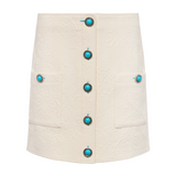 Truman Mini Skirt in Ivory