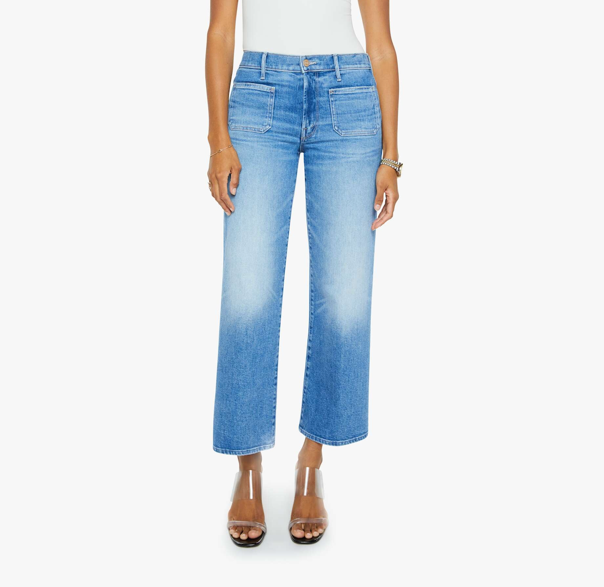 Patch Pocket Mid Rise Maven Ankle in Avant Gardener