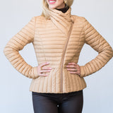 Brandy Sustainable Slim-Fit Ultra-Lightweight Down Jacket in Teak