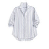 Eileen Relaxed Button-Up in Multi Blue Stripe