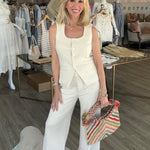 Kate Lumina Vest in Almond Milk - Lukka Boutique