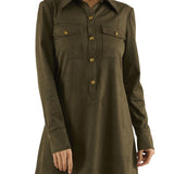 Maria Dress in Deep Olive - Lukka Boutique