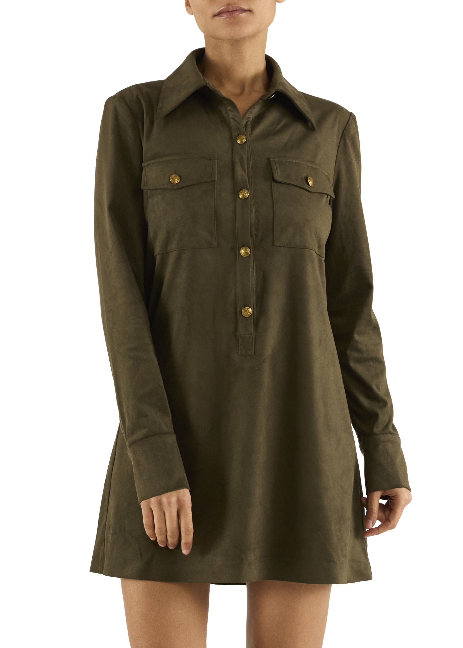Maria Dress in Deep Olive - Lukka Boutique
