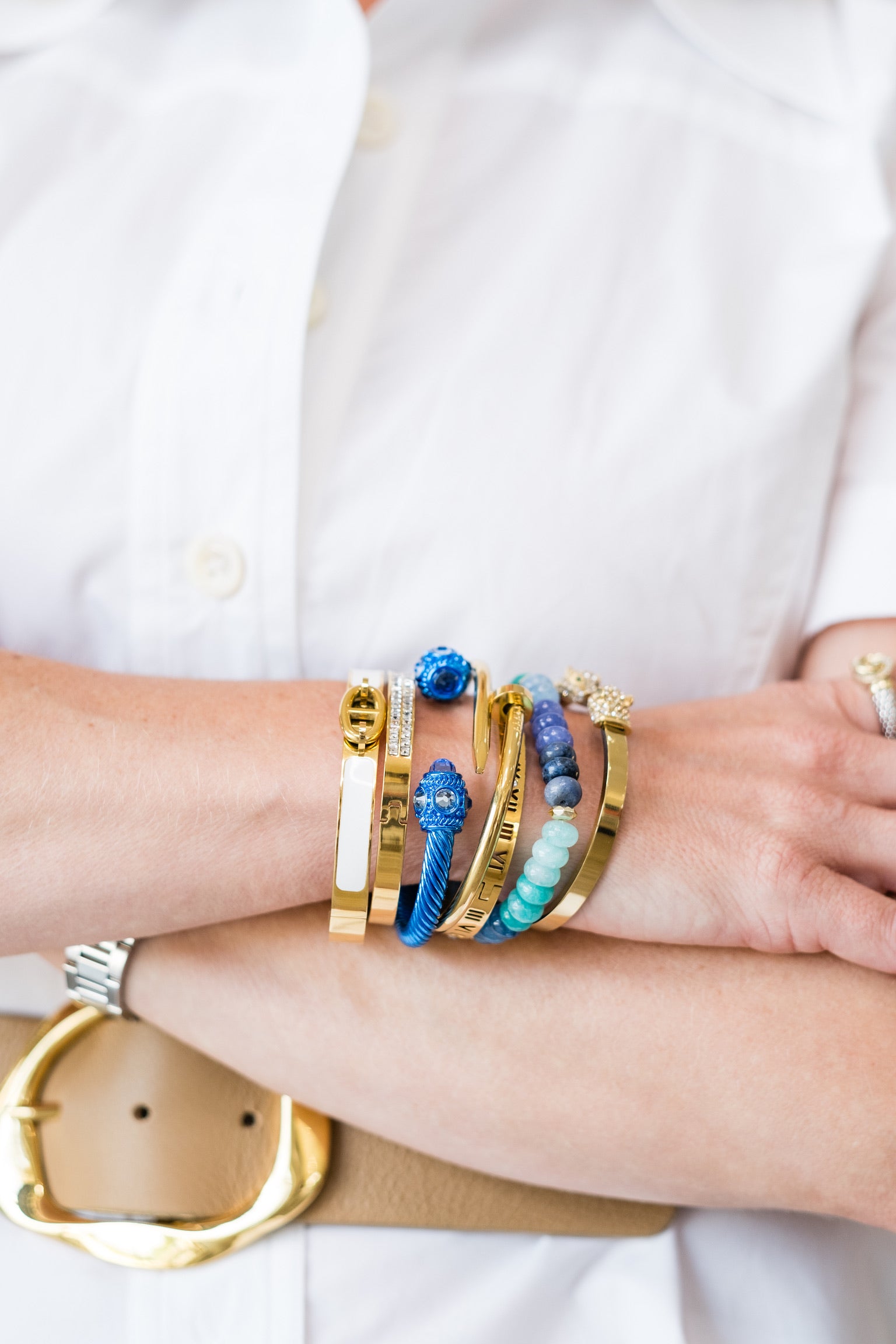 Multicolored Gemstone Stretch Bracelets - Lukka Boutique