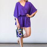 Terry Romper in Purple