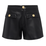 Dionne Faux Leather Short in Black - Lukka Boutique