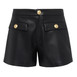 Dionne Faux Leather Short in Black - Lukka Boutique
