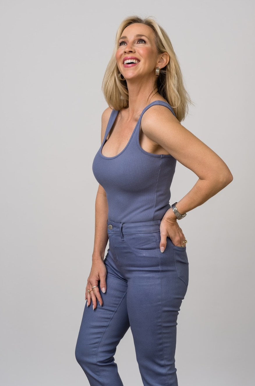 
                  
                    Nica Scoop Neck Tank Bodysuit in Wind Wind
                  
                