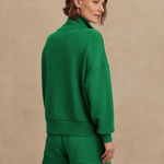 Hawley Half Zip Sweatshirt in Verdant Green - Lukka Boutique