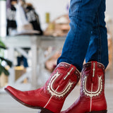 The Jolene in Crimson/Bone