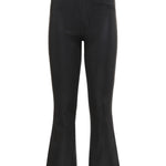 Kendra High Rise Cropped Flare Jean in Noir Coated - Lukka Boutique