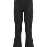 Kendra High Rise Cropped Flare Jean in Noir Coated - Lukka Boutique