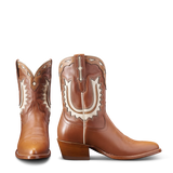 The Jolene in Caramel/Bone Cowhide
