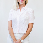 Short Sleeve Dree Shirt in Rose - Lukka Boutique