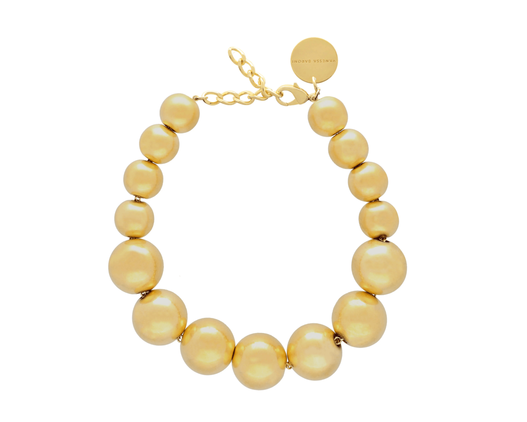 Wrapped Beads Necklace in Gold - Lukka Boutique