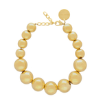 Wrapped Beads Necklace in Gold - Lukka Boutique