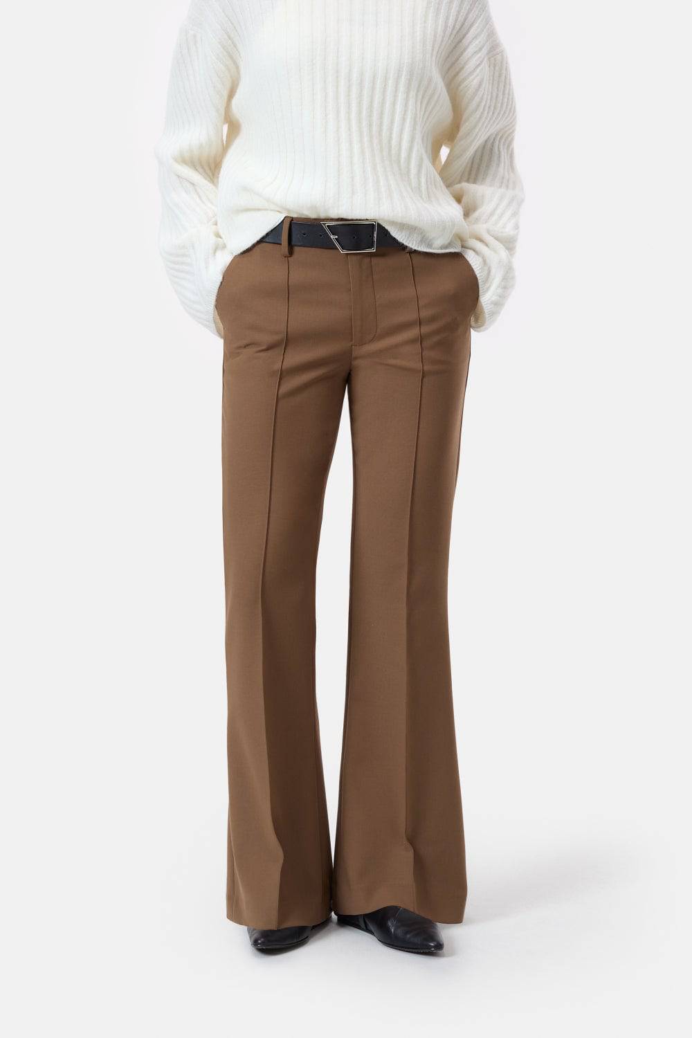Denair Pant in Light Mocha Brown - Lukka Boutique