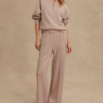 The Wide Leg Pant 28 in Taupe Marl - Lukka Boutique