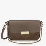 Edie Shoulder Bag in Gold Haircalf - Lukka Boutique