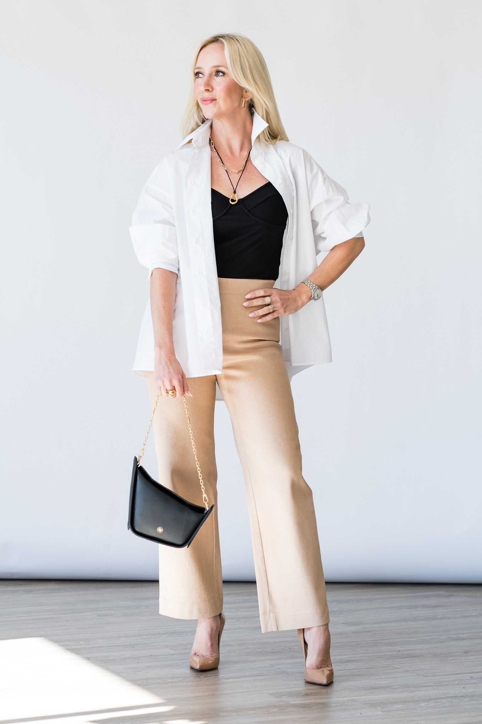 Cape Shirt in White - Lukka Boutique