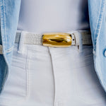 Marlowe Leather Belt in Vintage White - Lukka Boutique