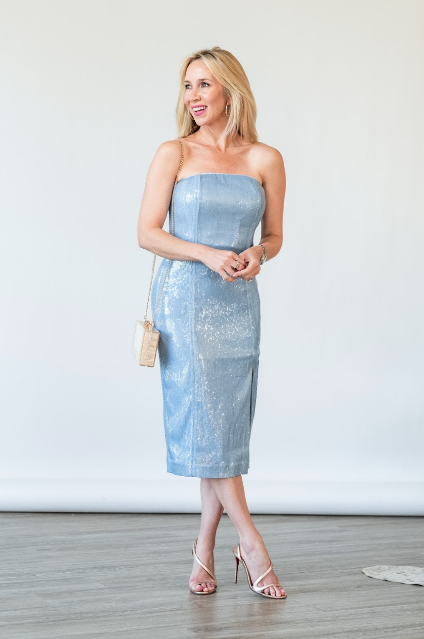 Starla Sequin Dress in Opal