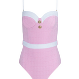 Amie Colorblock Chic Underwire Bandeau One Piece