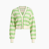 Romy Cardigan in Bright Lime Stripe - Lukka Boutique
