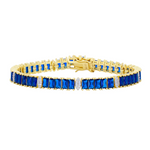 Midnight Tri-Tone Twilight Marquis Station Tennis Bracelet - Lukka Boutique