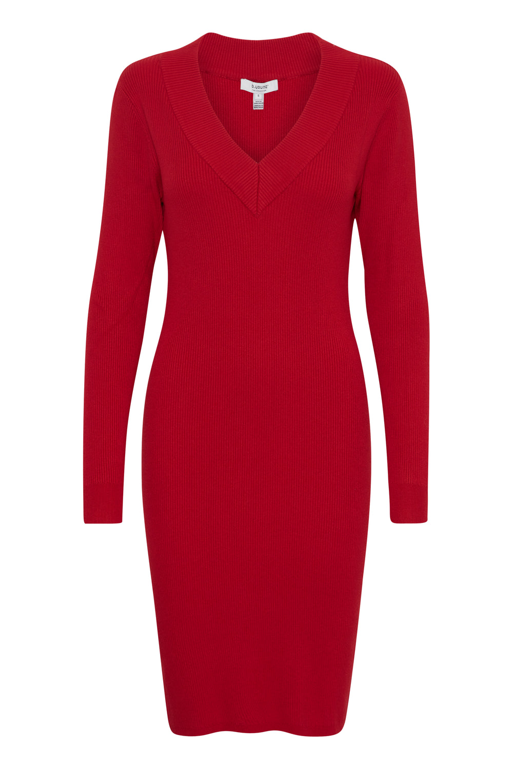 Morla V-Neck Dress in Scarlet