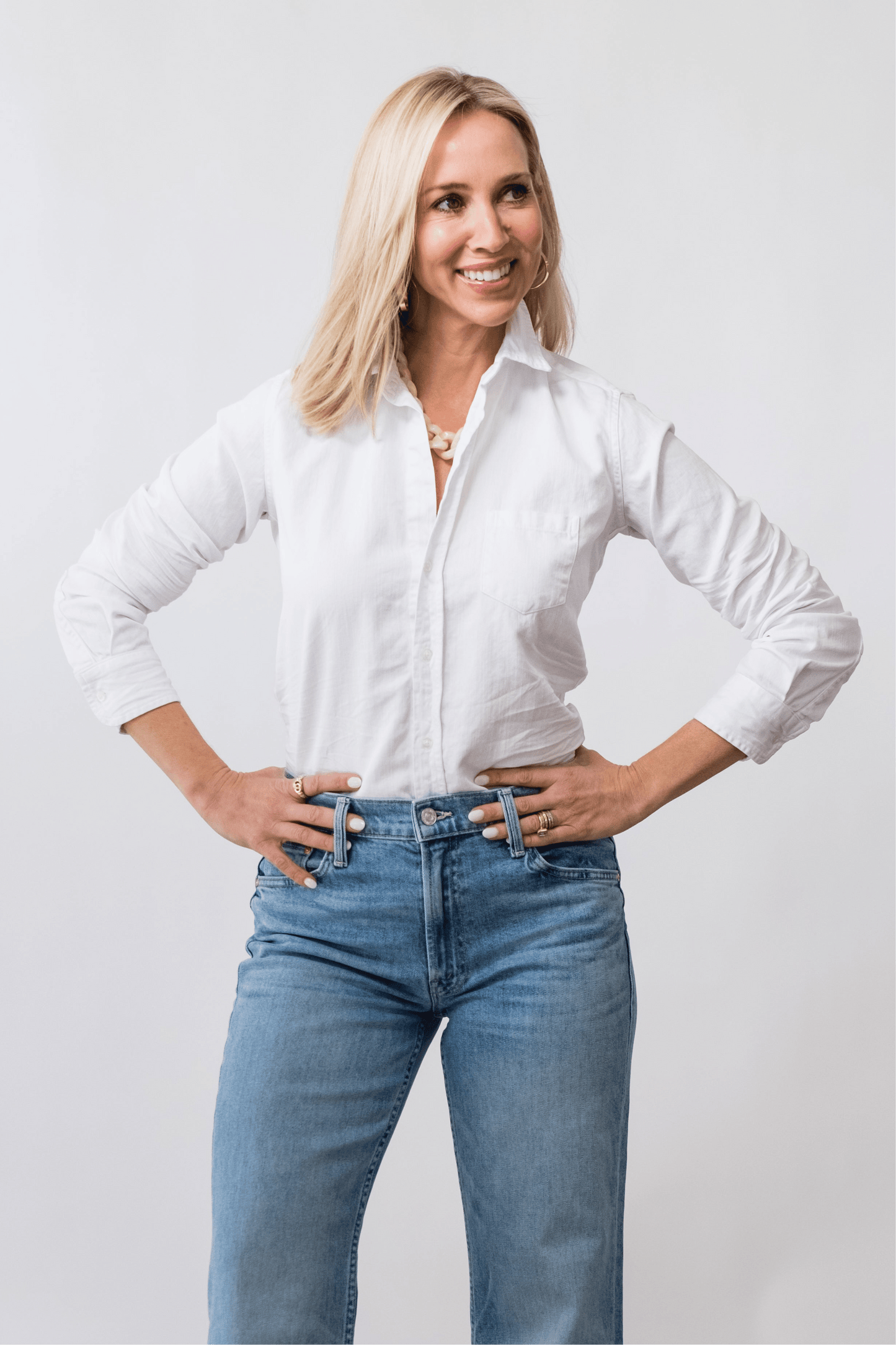 
                  
                    Barry Tailored Button-Up Shirt in White Tattered Denim
                  
                