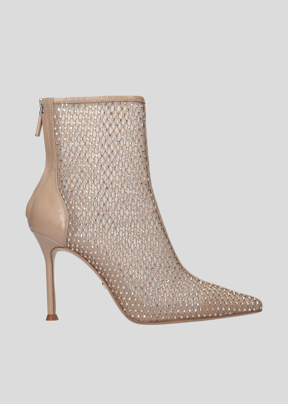 Gilda Booties in Nude Mesh