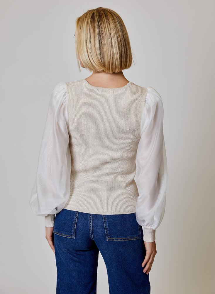 
                  
                    Mixed Media Lurex Sweater
                  
                