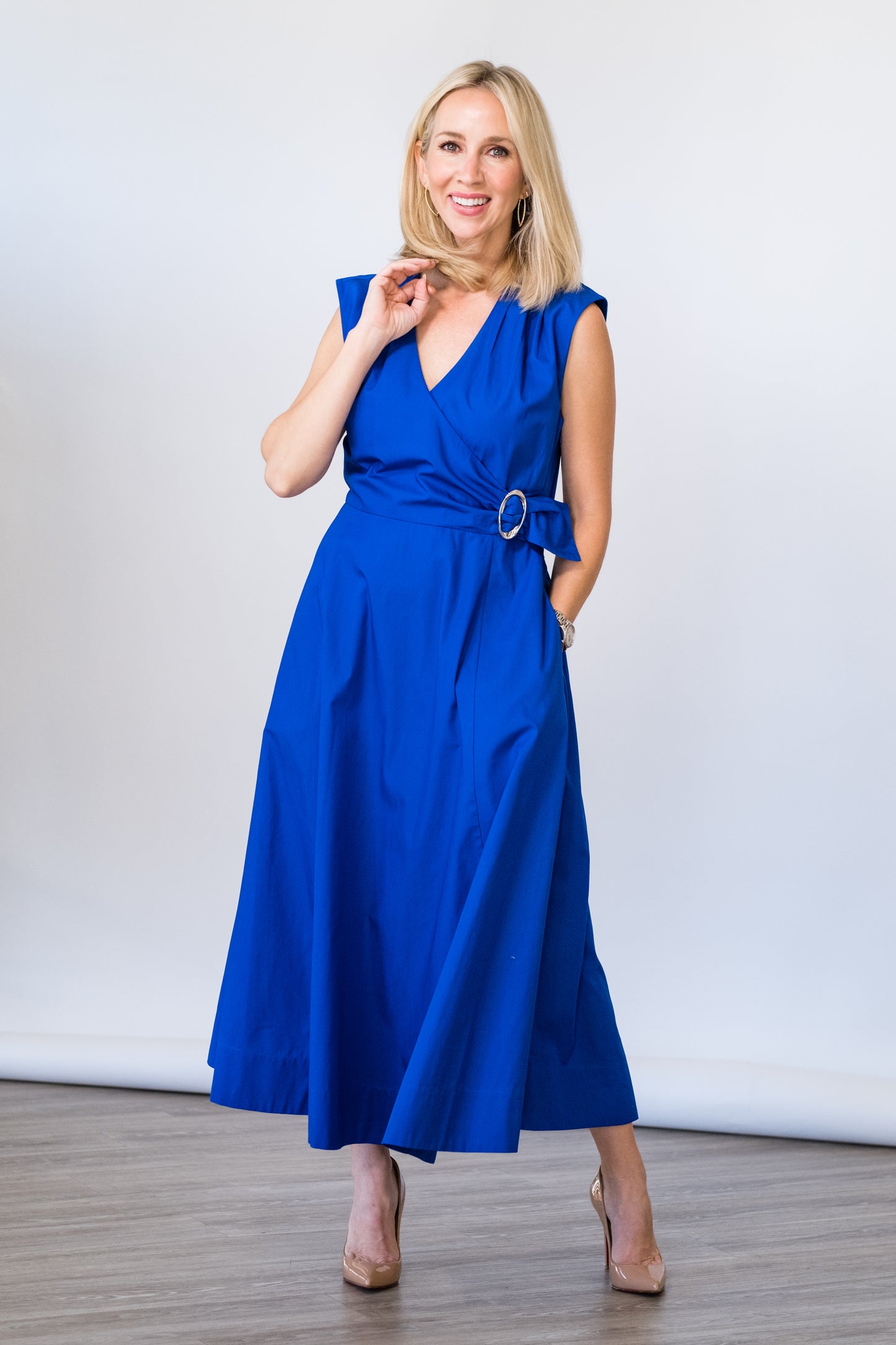 
                  
                    Aimee Wrap Dress in Topaz
                  
                