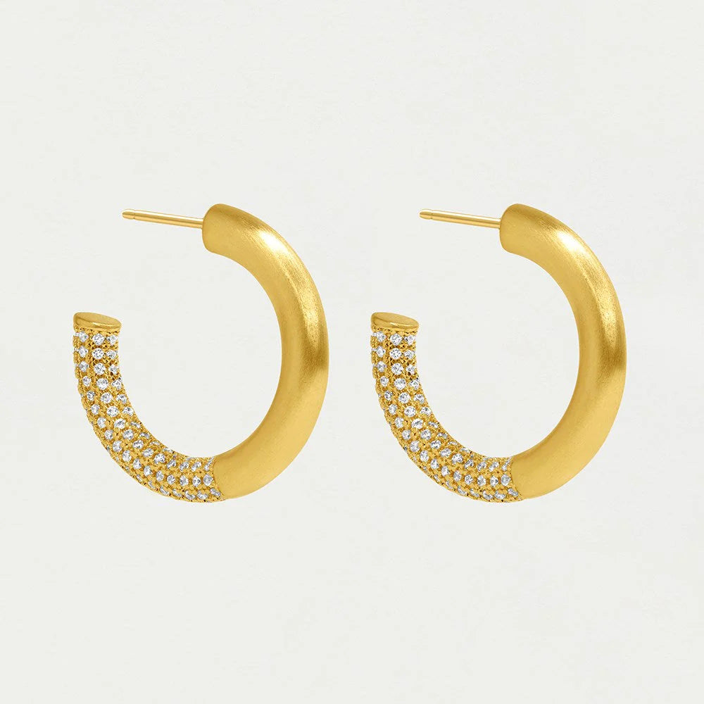 
                  
                    Signature Pave Small Hoops
                  
                