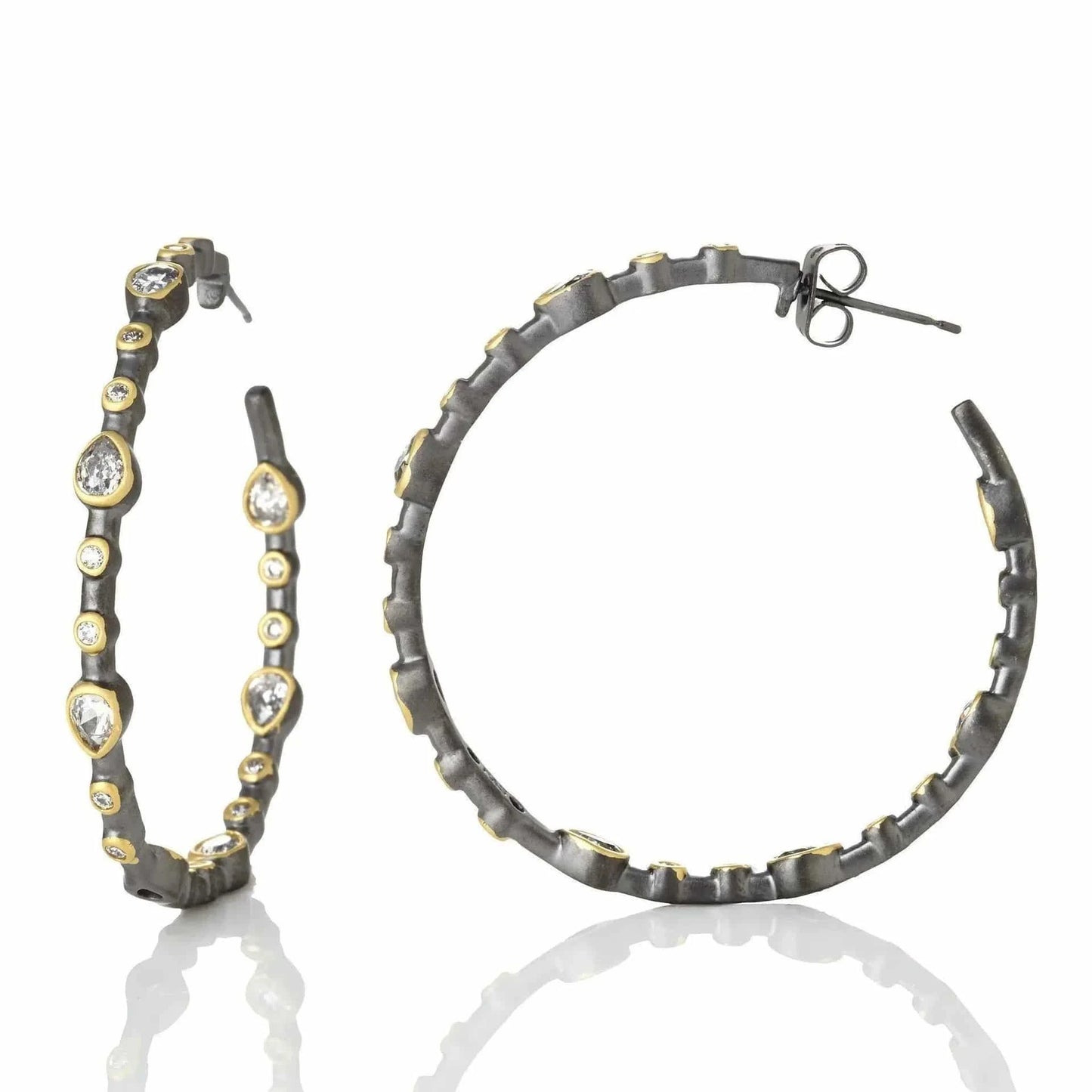 Signature Bezel Hoop Earrings