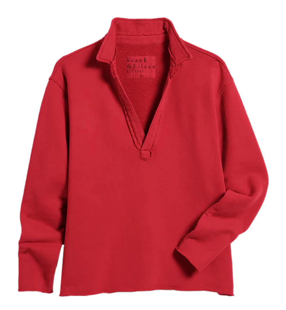 Patrick Popover Henley in Crimson