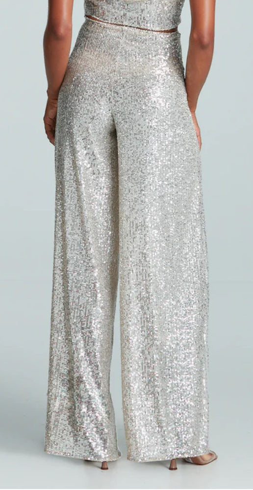 
                  
                    Sequin Mesh Wide Leg Pant
                  
                