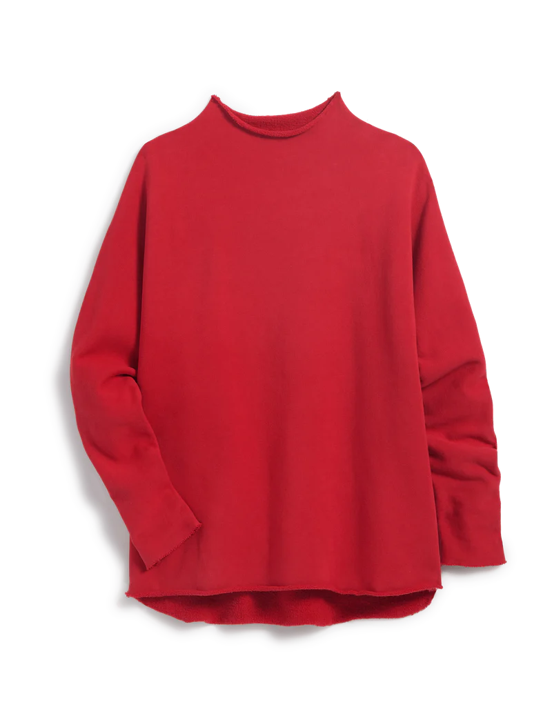 Long Sleeve Capelet in Crimson