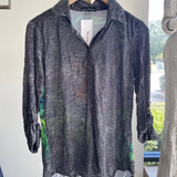 Tiger Roll Up Crushed Shirt With Stones - Lukka Boutique