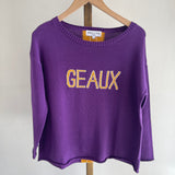 Boxy Purple Geaux Sweater