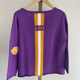 Boxy Purple Geaux Sweater