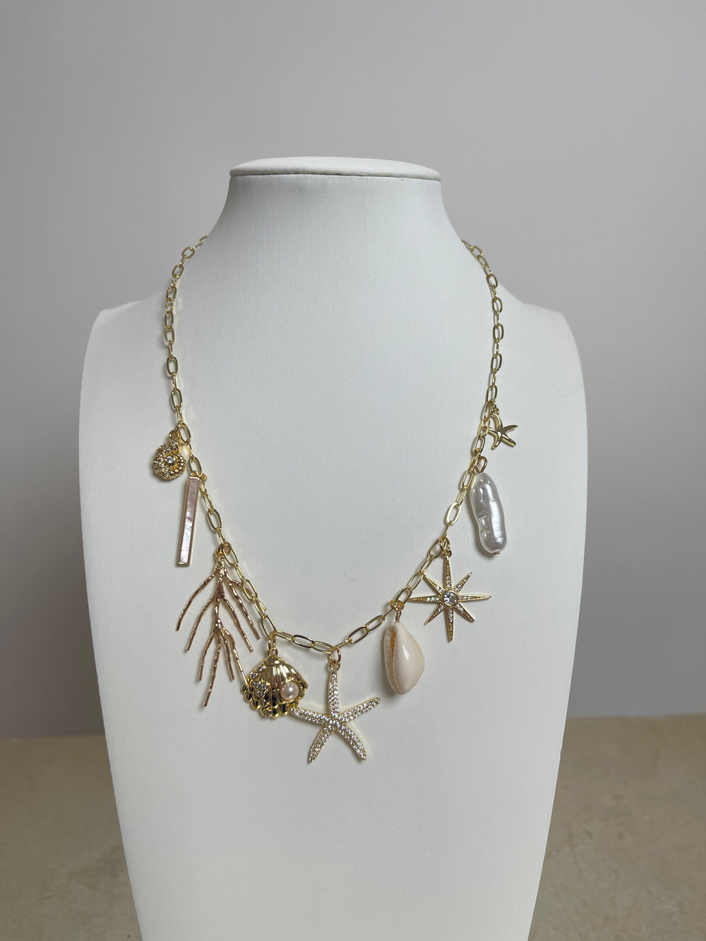 Sea Charm Necklace in Gold