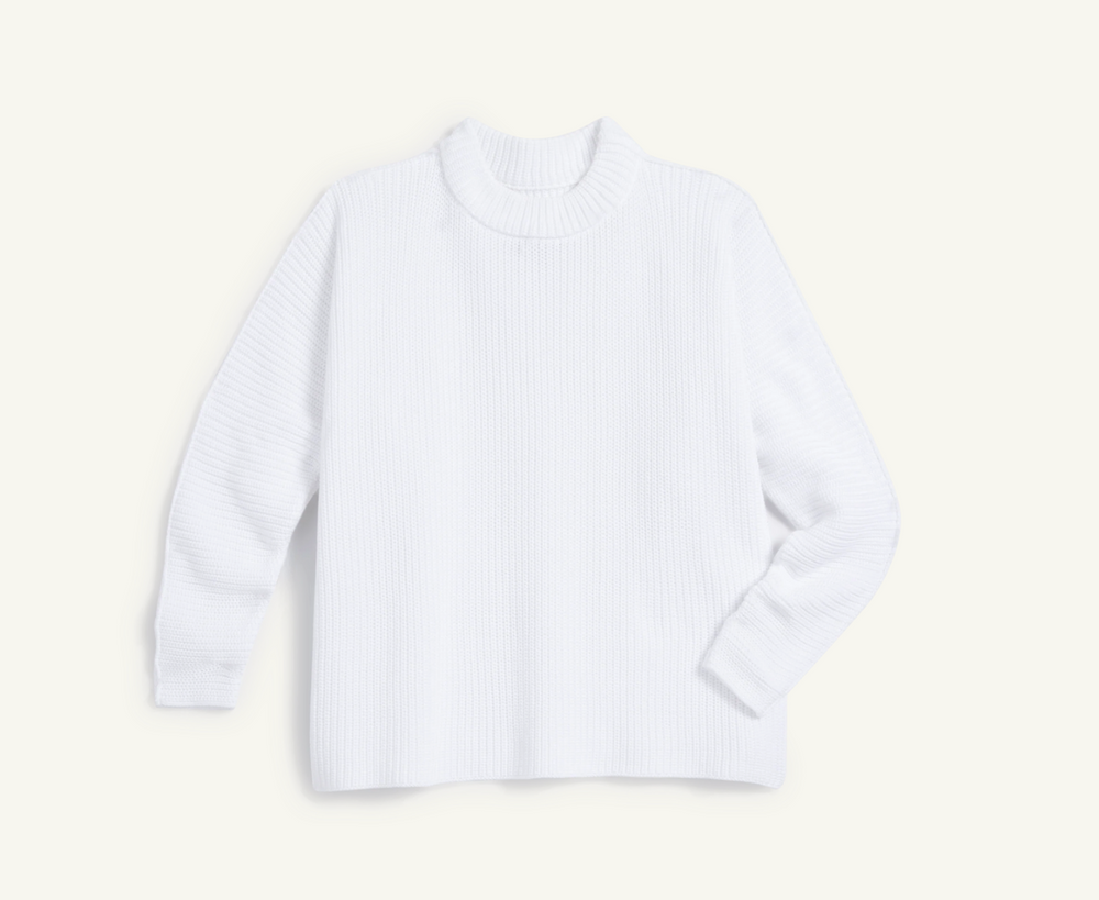 Pebble Beach Sweater in White